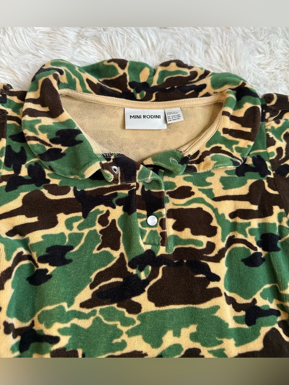Mini Rodini Organic Cotton Camouflage Dress Long Sleeve Girls 140/146 9-11Y - Picture 6 of 11